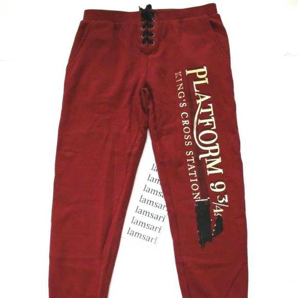 Harry Potter Hogwarts Express Lace Up Jogger Pants - Picture 2 of 8